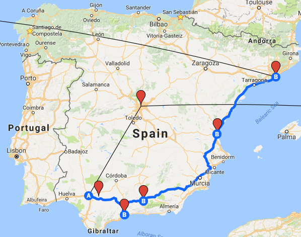 Itinerary for Honeymoon in Spain